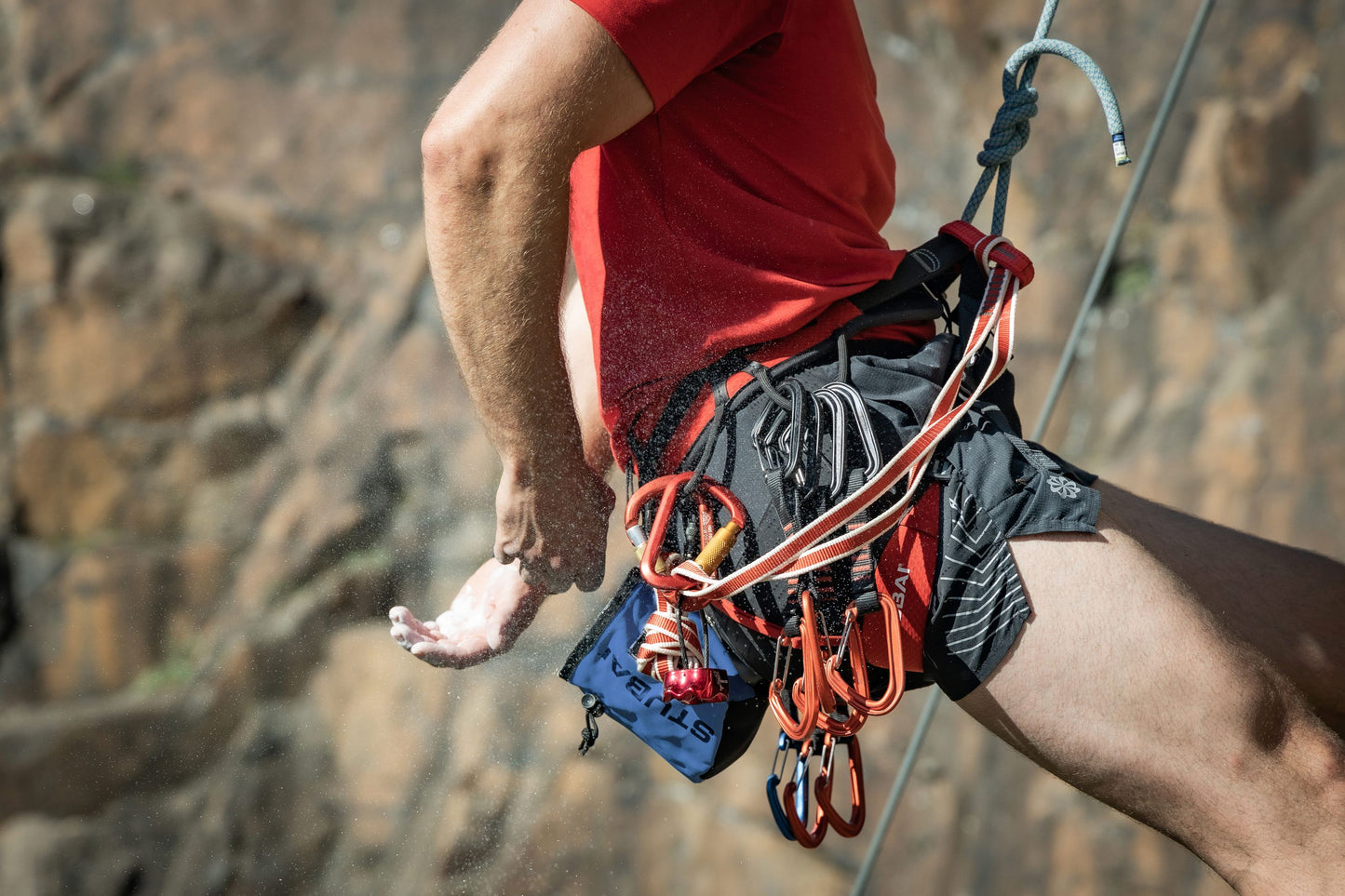 STUBAI Chalk-Bag | petrol | Chalkbag zum Klettern und Bouldern, Magnesium-Beutel, Kalk-Tasche, Kreidebeutel, Magnesiabeutel