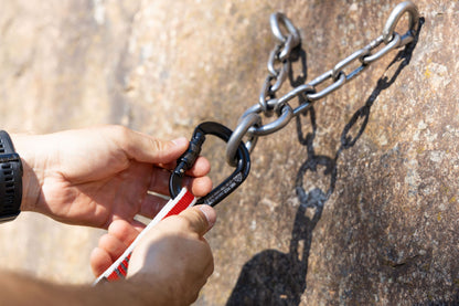 STUBAI HMS Karabiner Pico | Rot | Karabiner mit Schraubsicherung, Leichter Schraubkarabiner, Sicherungsgerät zum Klettern