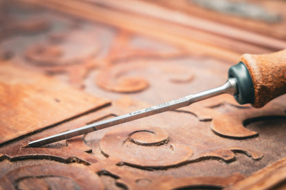 STUBAI Stemmeisen Set mit Korkgriff | 5-teilig (4/10/16/20/30 mm) in robuster Rolltasche | Stechbeitel mit rutschfestem KORK-Heft – ergonomisch, langlebig & präzise | Profi-Holzbearbeitung für Schreiner & Tischler