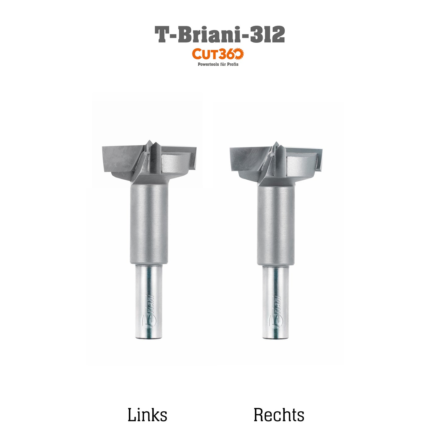 Zylinderkopfbohrer aus Hartmetall, Rechts oder Links, Schneide 2/V2