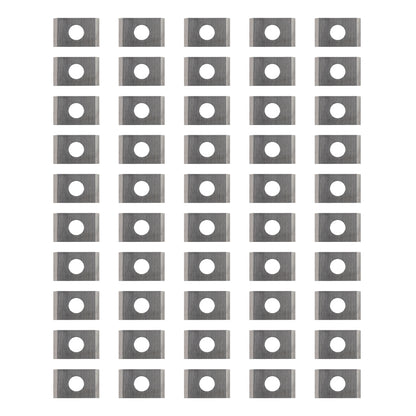 Hartmetall Wendeplatte | 7,5 x 12 x 1,5 mm, 35° | 50 Stück | Wendemesser für Hartholz, Weichholz, Plastik & Spanplatten geeignet | Ersatzmesser für Vorschneider, Lackfräser, Nutfräser | T04F