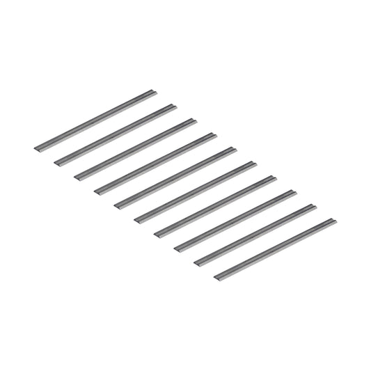 10 Stück Wendeplatte für Handhobel 82x5,5x1,1mm- geeignet für AEG, B&D, Bosch, ALU, Fein, Felisatti, Haffner, Hitachi, Holz-Her, Mafell Makita, Metabo, Peugot, Ryobi, Skil