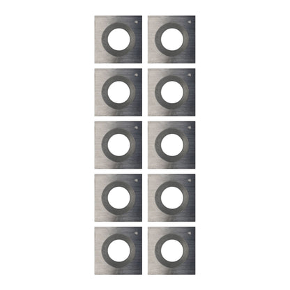 Quadratische Wendeplatte | 10,5 x 10,5 x 1,5 mm 35° | 10 Stück | Wendemesser für Hartholz und Weichholz geeignet | Ersatzmesser für Vorschneider, Lackfräser, Nutfräser |T08CR