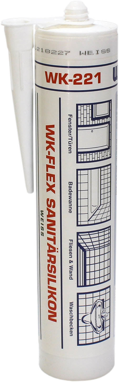 WEKEM WK 221 WK-FLEX Sanitärsilikon weiß 310 ml