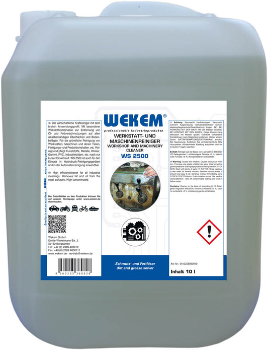 WEKEM WS 2500 Profi Werkstatt und Maschinenreiniger  10 Liter Kanister