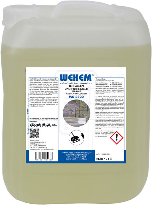 WEKEM WS 2600 Terassen- und Hofreiniger 10 Liter Kanister