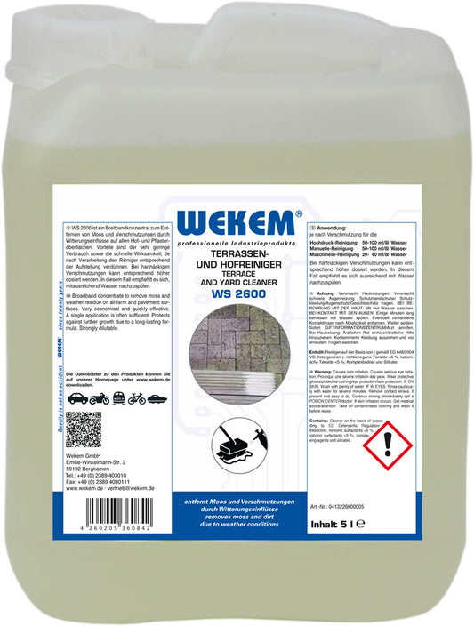 WEKEM WS 2600 Terassen- und Hofreiniger 5 Liter Kanister