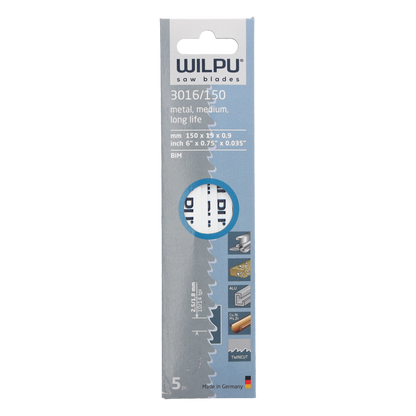 Wilpu 5 Säbelsägeblätter für Metall 150x19x0,9mm Z10/14
