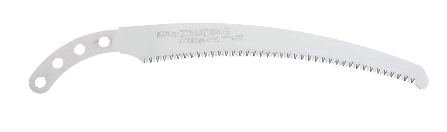 Silky Ersatzblatt für Handsäge Zübat Professional 330 mm | 7,5 Zähne/30 mm sehr grob | aggressiv gebogenes Zugsägeblatt mit Haken | passt für Zübat Hand- & Teleskopsägen