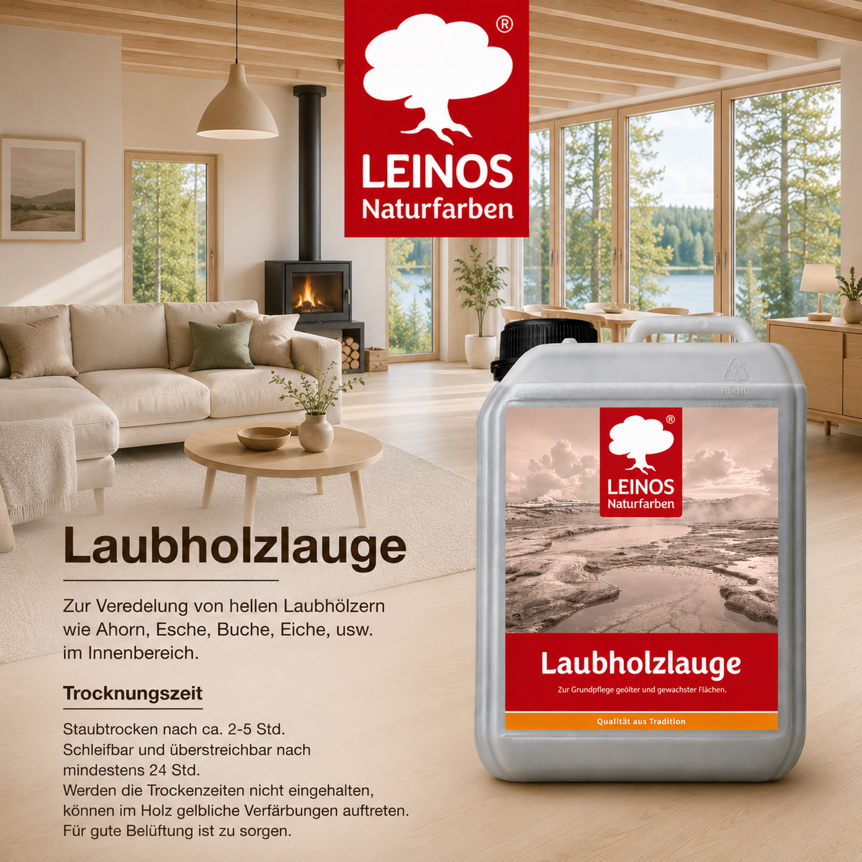 LEINOS 926 Laubholzlauge 2,50 l Weiß