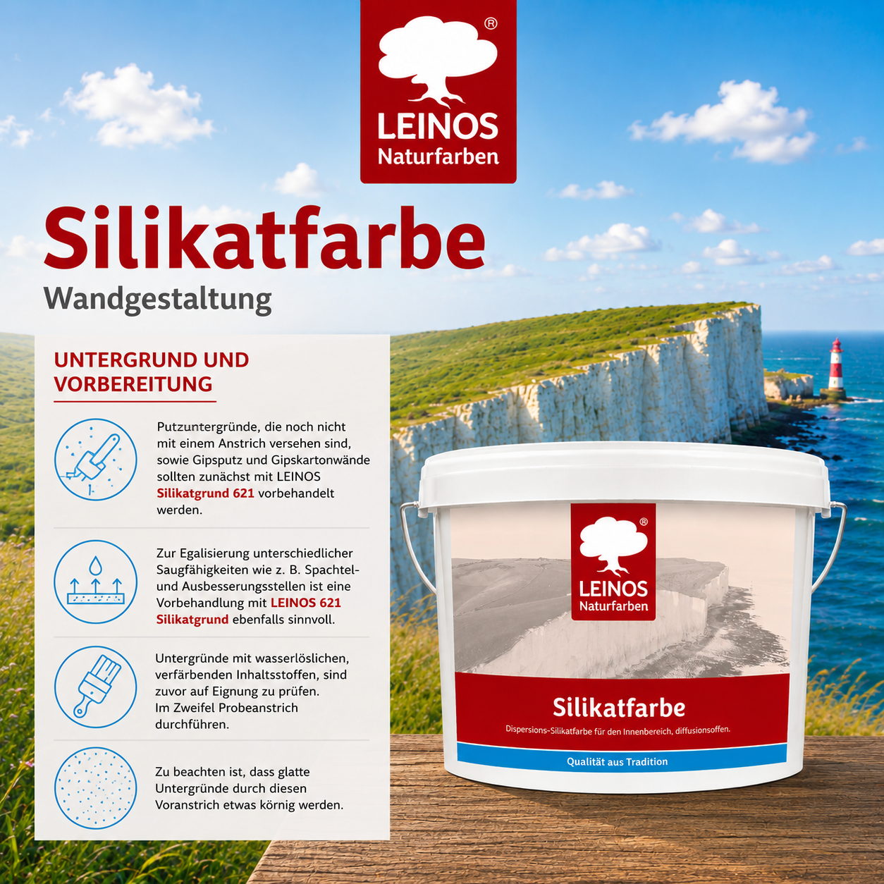 LEINOS 690 Silikatfarbe 10,00 l