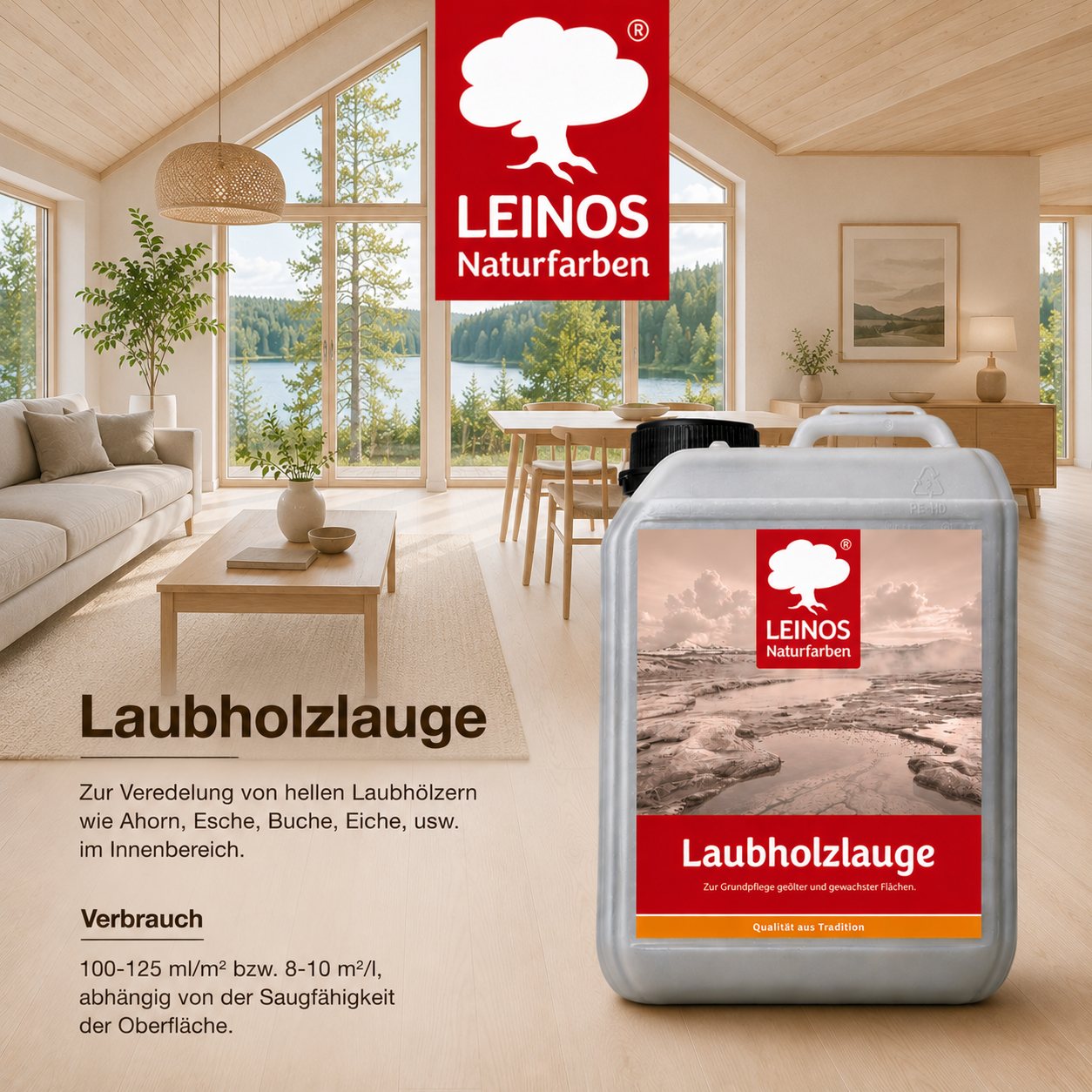 LEINOS 926 Laubholzlauge 2,50 l Farblos