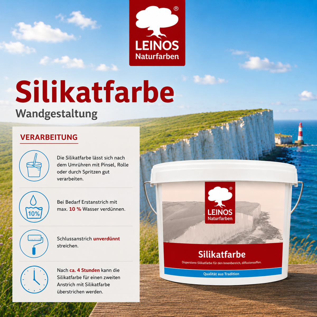 LEINOS 690 Silikatfarbe 10,00 l