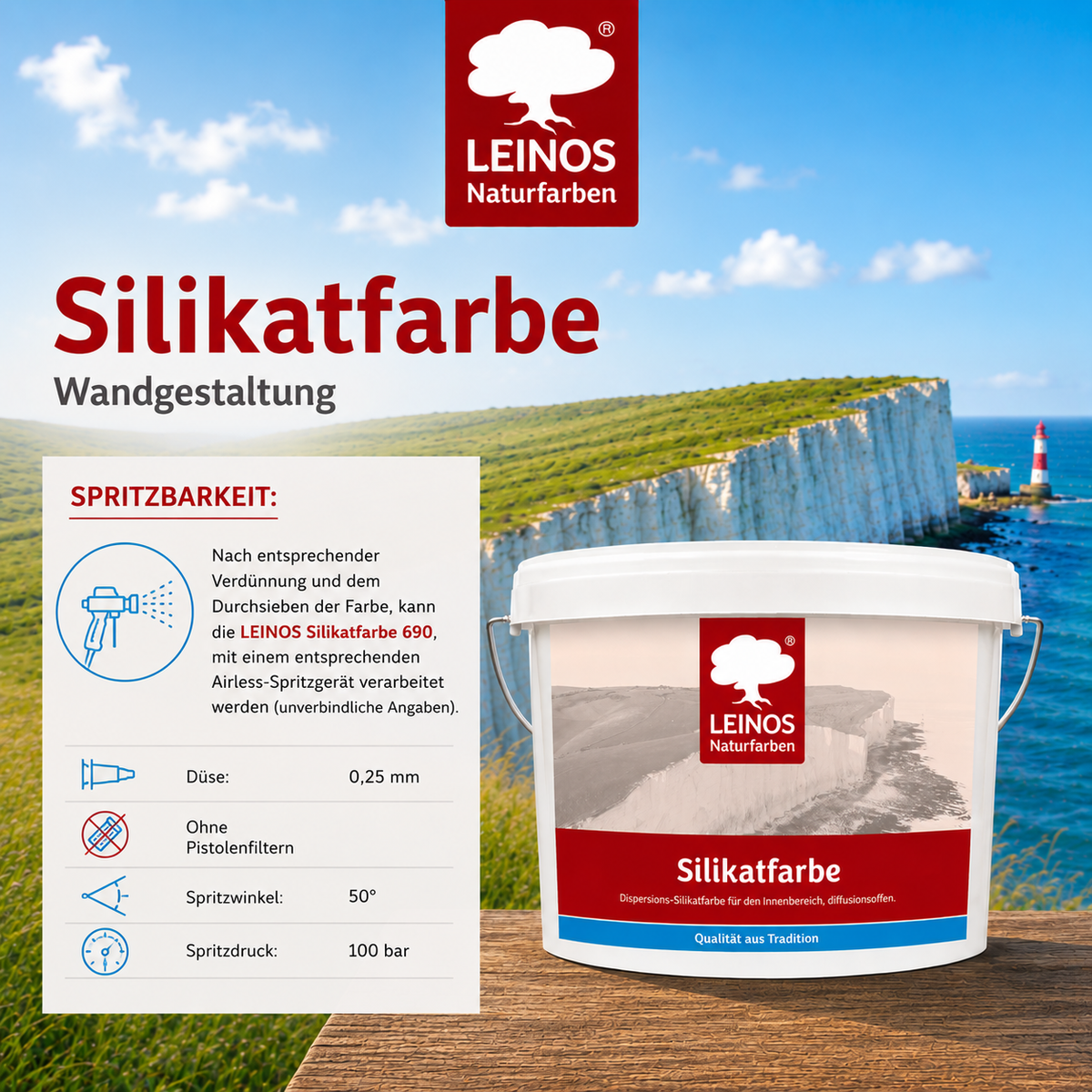 LEINOS 690 Silikatfarbe 10,00 l