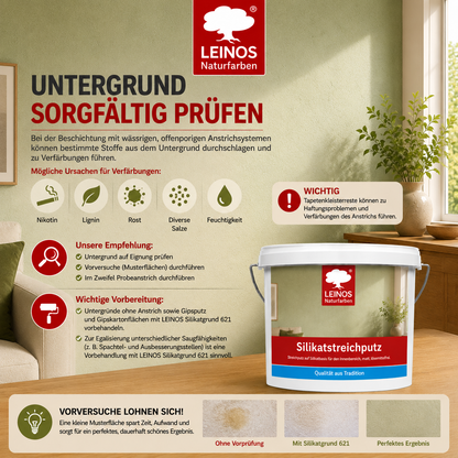 LEINOS Silikatstreichputz 10L – Strukturfarbe für Bad & Wohnräume