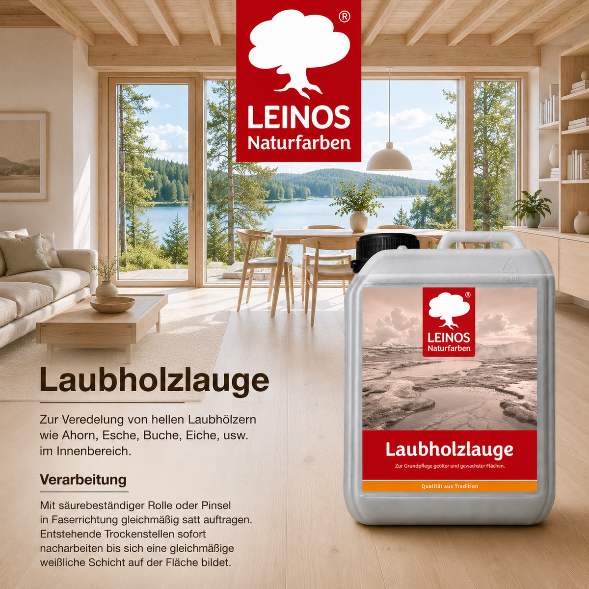 LEINOS 926 Laubholzlauge 2,50 l Weiß