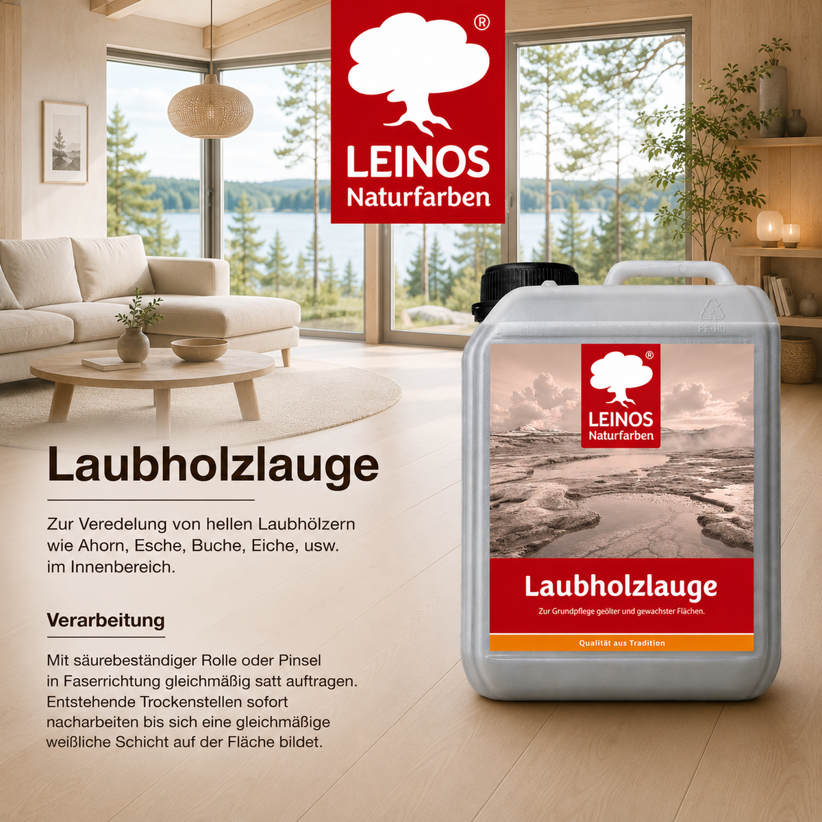 LEINOS 926 Laubholzlauge 2,50 l Weiß