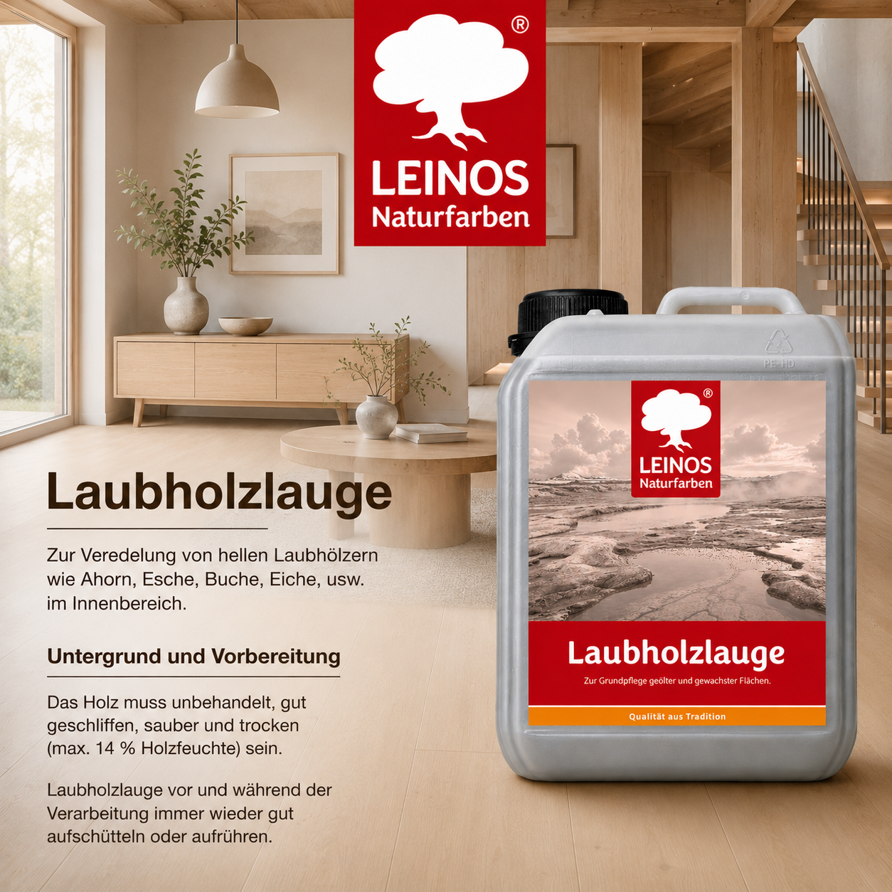 LEINOS 926 Laubholzlauge 2,50 l Weiß