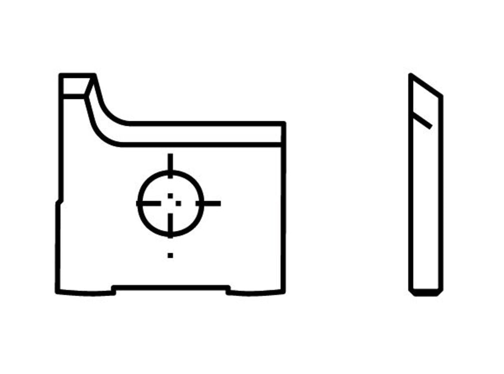 Blankett 21 15x14,5x2,0mm d=4,0mm R=2 T03SMG 4 Stück