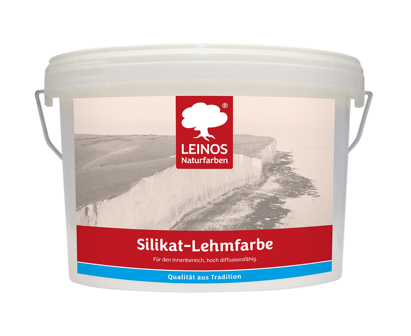 LEINOS Silikat-Lehmfarbe 689, naturweiß – Hochdeckende Wandfarbe für Innen, atmungsaktiv, lösemittelfrei, diffusionsoffen, geruchsarm, vegan, ideal für Lehmputz, Kalkputz, Putz – 2,5 L