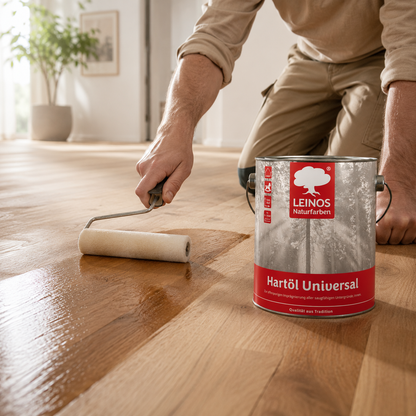 LEINOS 259 Hartöl Universal 2,5 l |Für alle Hölzer im Innenbereich, insbesondere Fußböden, aber auch für Kork | Leicht zu verarbeitende, universelle Grundierung und Endbeschichtung