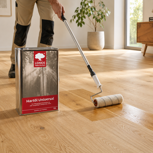 LEINOS 259 Hartöl Universal 10,0 l |Für alle Hölzer im Innenbereich, insbesondere Fußböden, aber auch für Kork | Leicht zu verarbeitende, universelle Grundierung und Endbeschichtung