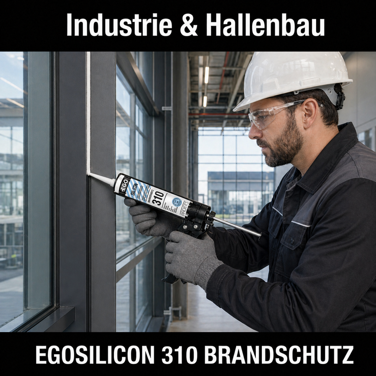 EGOSILICON 310 B1 Brandschutz-Silikon Anthrazit – 20×600 ml Schlauchfolie – schwer entflammbarer 1K-Silikon-Dichtstoff nach DIN 4102 B1 & EN 13501-1 für feuerhemmende Verglasungen und Anschlussfugen