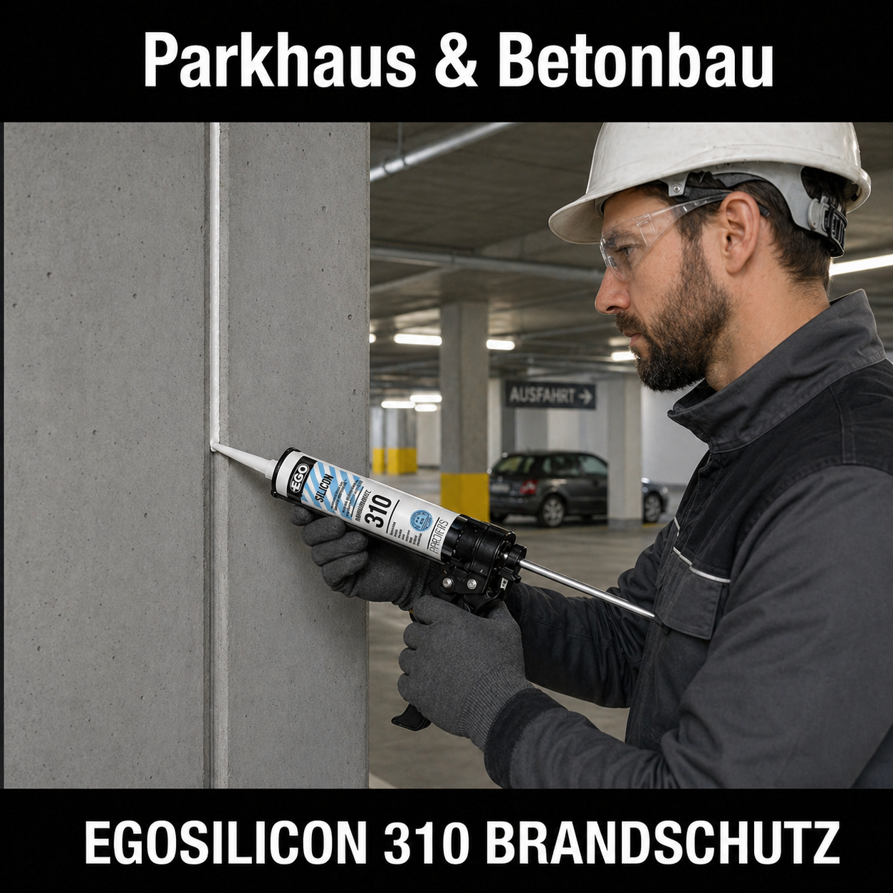 EGOSILICON 310 B1 Brandschutz-Silikon Manhattan – 20×600 ml Schlauchfolie – schwer entflammbarer 1K-Silikon-Dichtstoff nach DIN 4102 B1 & EN 13501-1 für feuerhemmende Verglasungen und Anschlussfugen