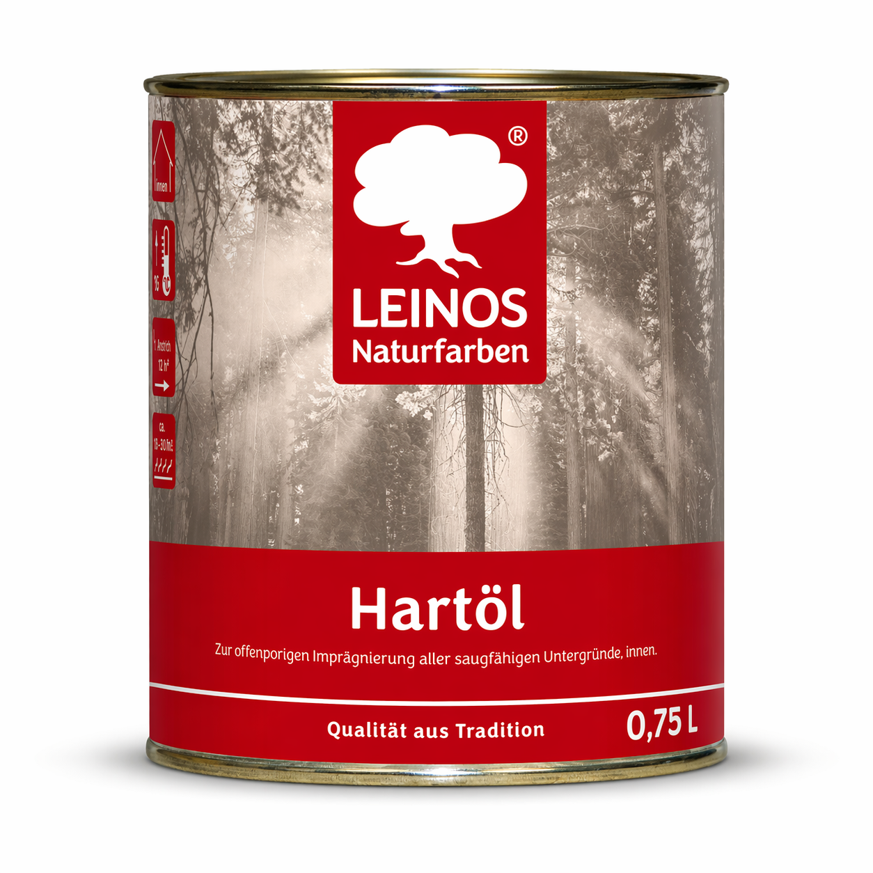 LEINOS Holzöl 750 ml | Hartöl Nussbaum für Tische Möbel Arbeitsplatten | Teak Eiche Möbelöl für effektive Versiegelung und langanhaltenden Schutz im Innenbereich
