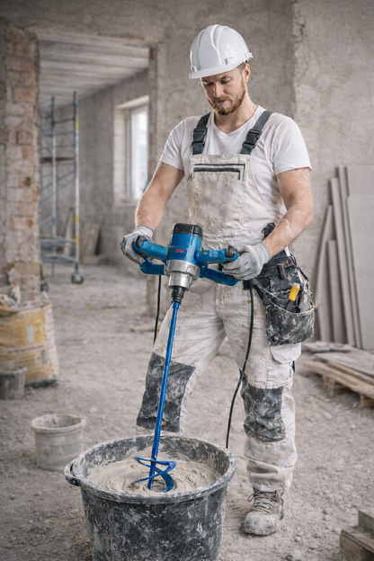 epi ECOMIX MR 4 RÜHRER Ø140 mm M14x2 – Wendelrührer rechtsgewendelt für zähe Materialien – Profi Rührquirl für Mörtel, Putz, Kleber & Spachtelmasse – hohe Mischleistung, geringe Lufteinschlüsse