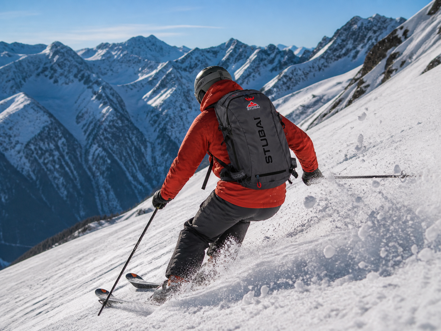 STUBAI Skitourenrucksack THIRTY 3.0 | 32 L Volumen | leicht (1,2 kg) | mit Ski-, Snowboard-, Helm-, Pickelhalterung | Sicherheitsfach, Brillenfach, Trinksystem-kompatibel | Modell 9507