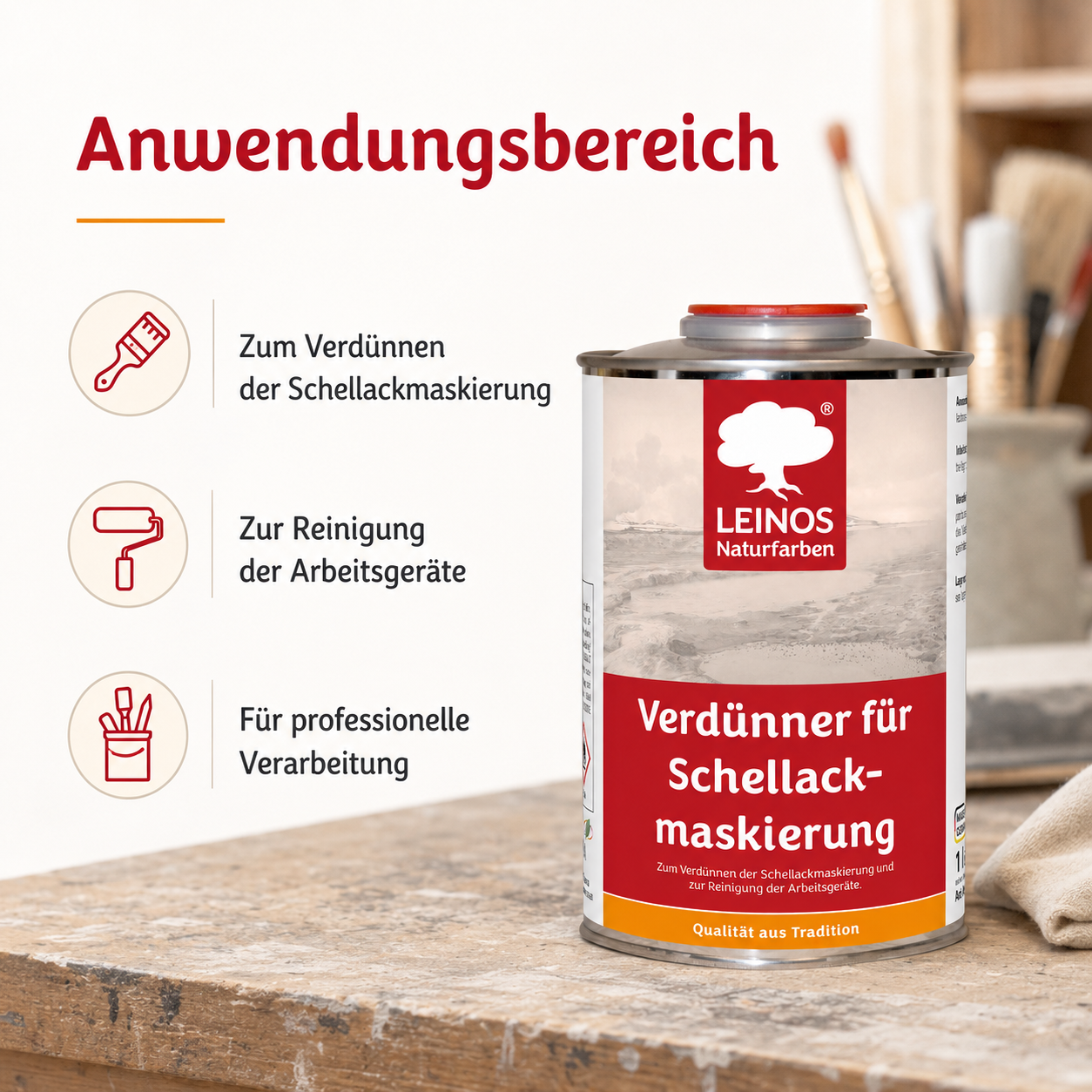 LEINOS 956 Verdünner für Schellackmaskierung 1,00 l