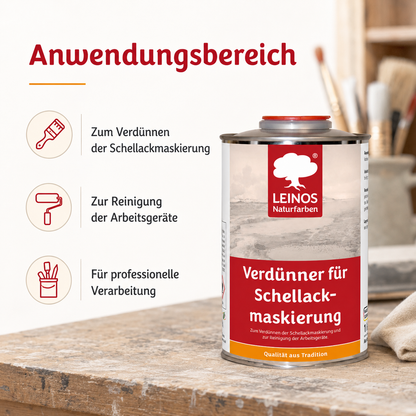 LEINOS 956 Verdünner für Schellackmaskierung 1,00 l
