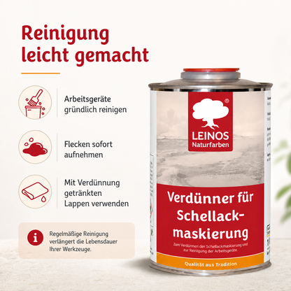 LEINOS 956 Verdünner für Schellackmaskierung 1,00 l