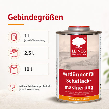 LEINOS 956 Verdünner für Schellackmaskierung 1,00 l