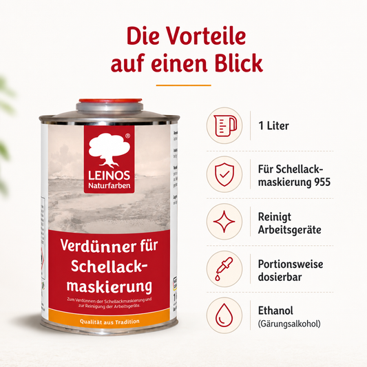 LEINOS 956 Verdünner für Schellackmaskierung 1,00 l