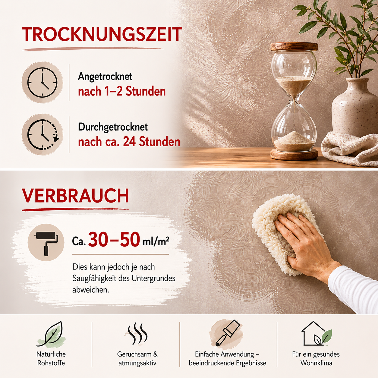 LEINOS Wand-Wischlasur 0,75 Liter für glatte Wände, kreative Lasurtechniken und sanfte Farbverläufe, verarbeitungsfertig, individuell abtönbar, atmungsaktiv, leicht aufzutragen innen für Wohnräume pur