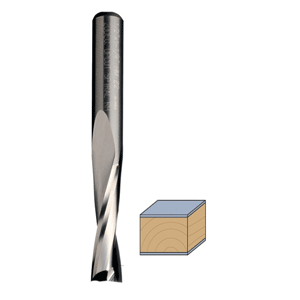 Nutfräser mit pos spiral Schneiden 4x15x60mm, S=6mm, Z=2, LL