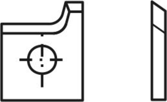 Blankett 25 19,6x15,2x2,0mm d=4,0mm R=2 T03SMG 10 Stück