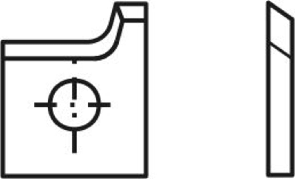 Blankett 25 19,6x15,2x2,0mm d=4,0mm R=3 T03SMG 2 Stück