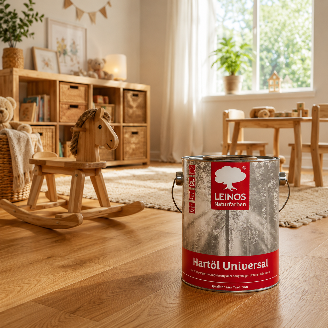 LEINOS 259 Hartöl Universal 2,5 l |Für alle Hölzer im Innenbereich, insbesondere Fußböden, aber auch für Kork | Leicht zu verarbeitende, universelle Grundierung und Endbeschichtung