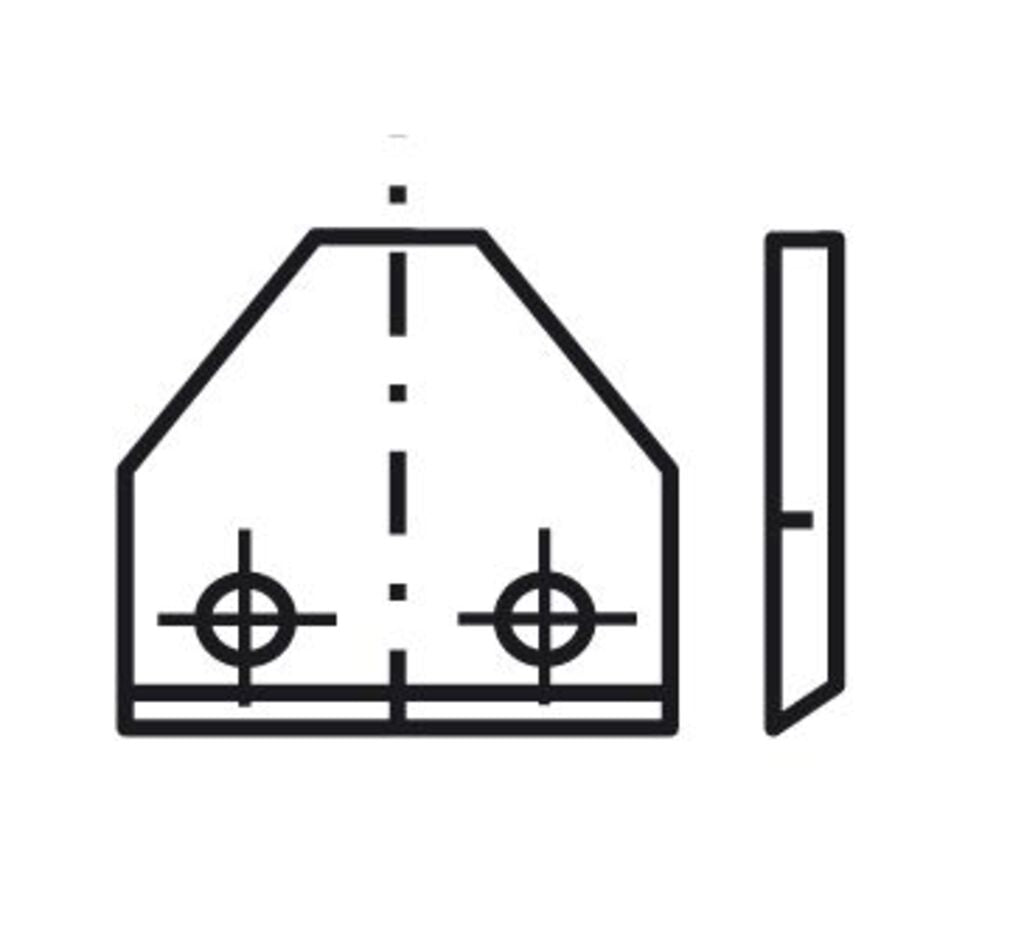 Blankett 11 24x20,4x2,0mm d=4,2mm R=2,6 T04F 10 Stück