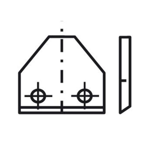 Blankett 11 24x20,4x2,0mm d=4,2mm R=2,6 T04F 2 Stück