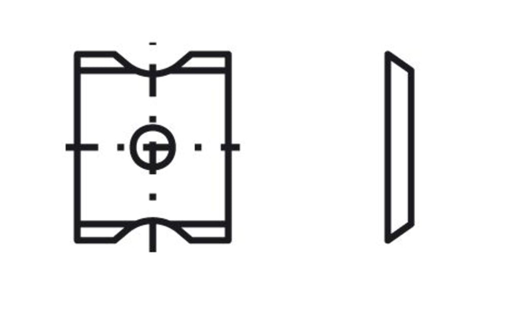 Blankett 1 13x16x2,0mm d=3,0mm R=2-4 T03SMG 10 Stück