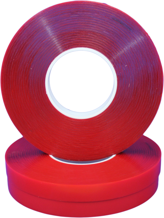WEKEM Acrylschaumtape | 33m lang x  0,5 x 19 mm transparent | Extrem gute Haftung auf vielen Materialien | Lösungsmittelbeständig | Alterungs- und witterungsbeständig