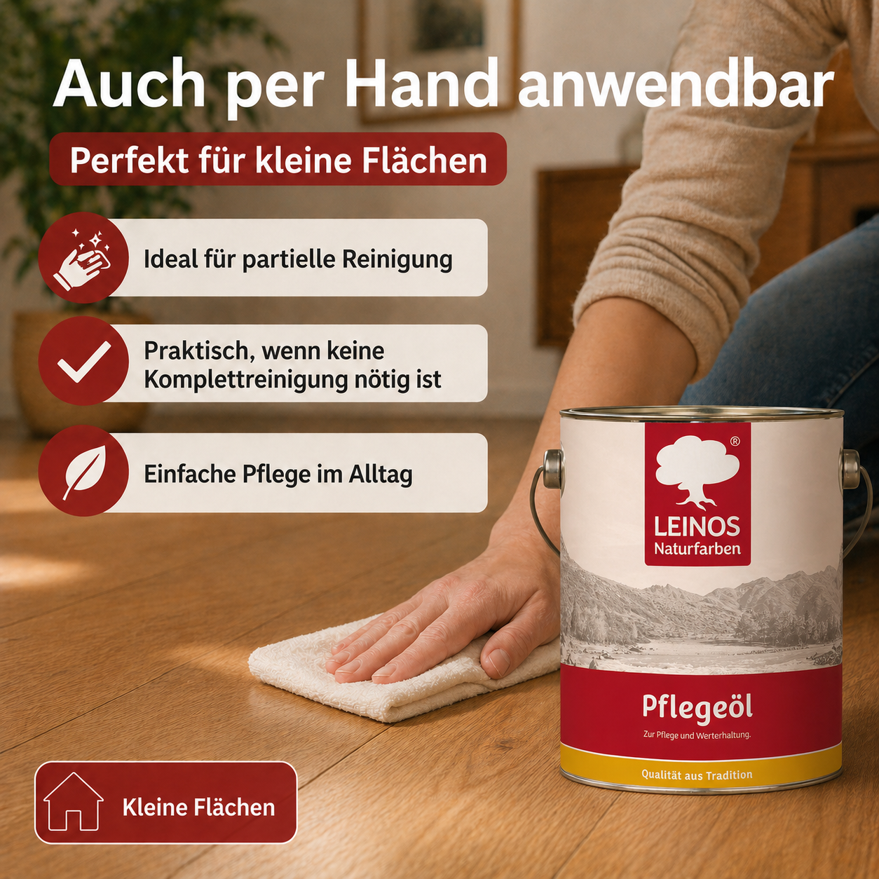 LEINOS 285 Pflegeöl 202 Weiß 2,50 Liter | Zur Behandlung aller geölten und gewachsten Flächen wie Holz, Kork und Linoleum im Innenbereich |