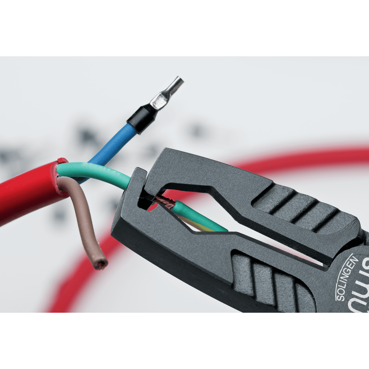 NWS Multifunktionale Abisolierzange MultiCutter | 1451-69-180-SB | zum Schneiden von harten und weichen Drähten | mit Kabelentmantelerfunktion für alle gängigen Kabel von Ø 8 mm bis Ø 13 mm