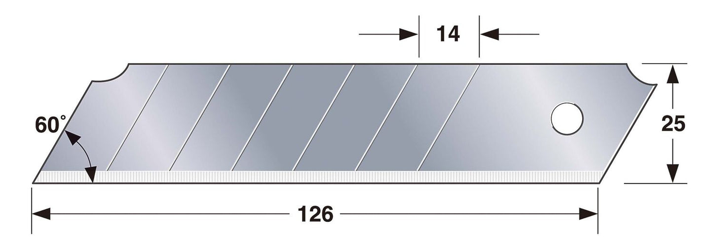 TAJIMA Ersatzklinge ROCK HARD 25mm  10 Stück, TAJ-20888