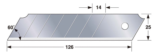 TAJIMA Ersatzklinge ROCK HARD 25mm  10 Stück, bulk, TAJ-18861