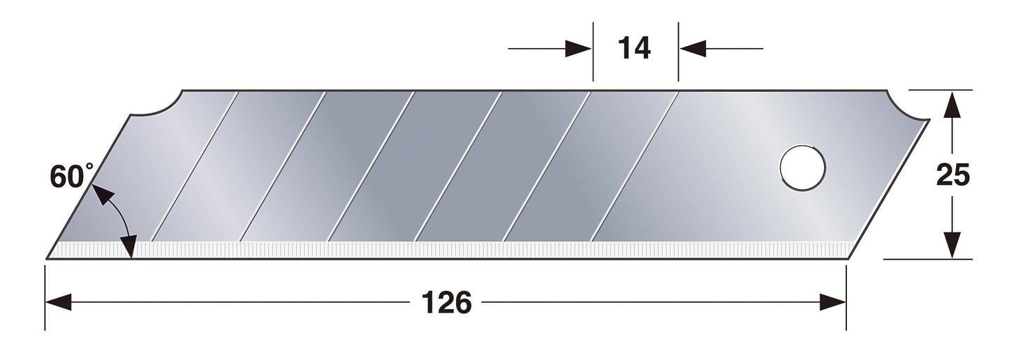 TAJIMA Ersatzklinge ROCK HARD 25mm  20 Stück, TAJ-16430